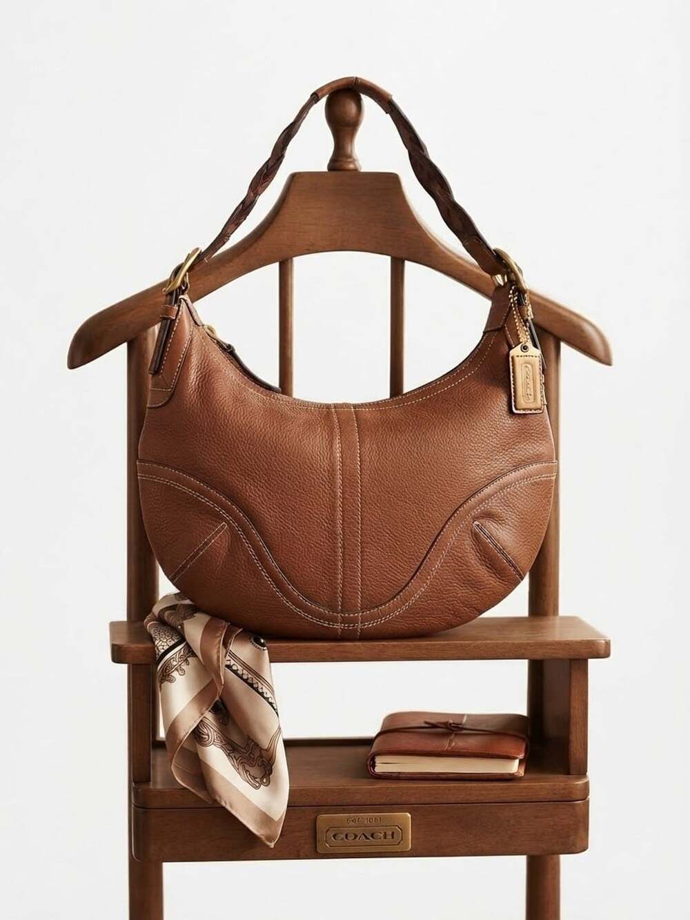 Coach Vintage 10044 Soho Hobo in Tobacco Pebbled Leather Bag